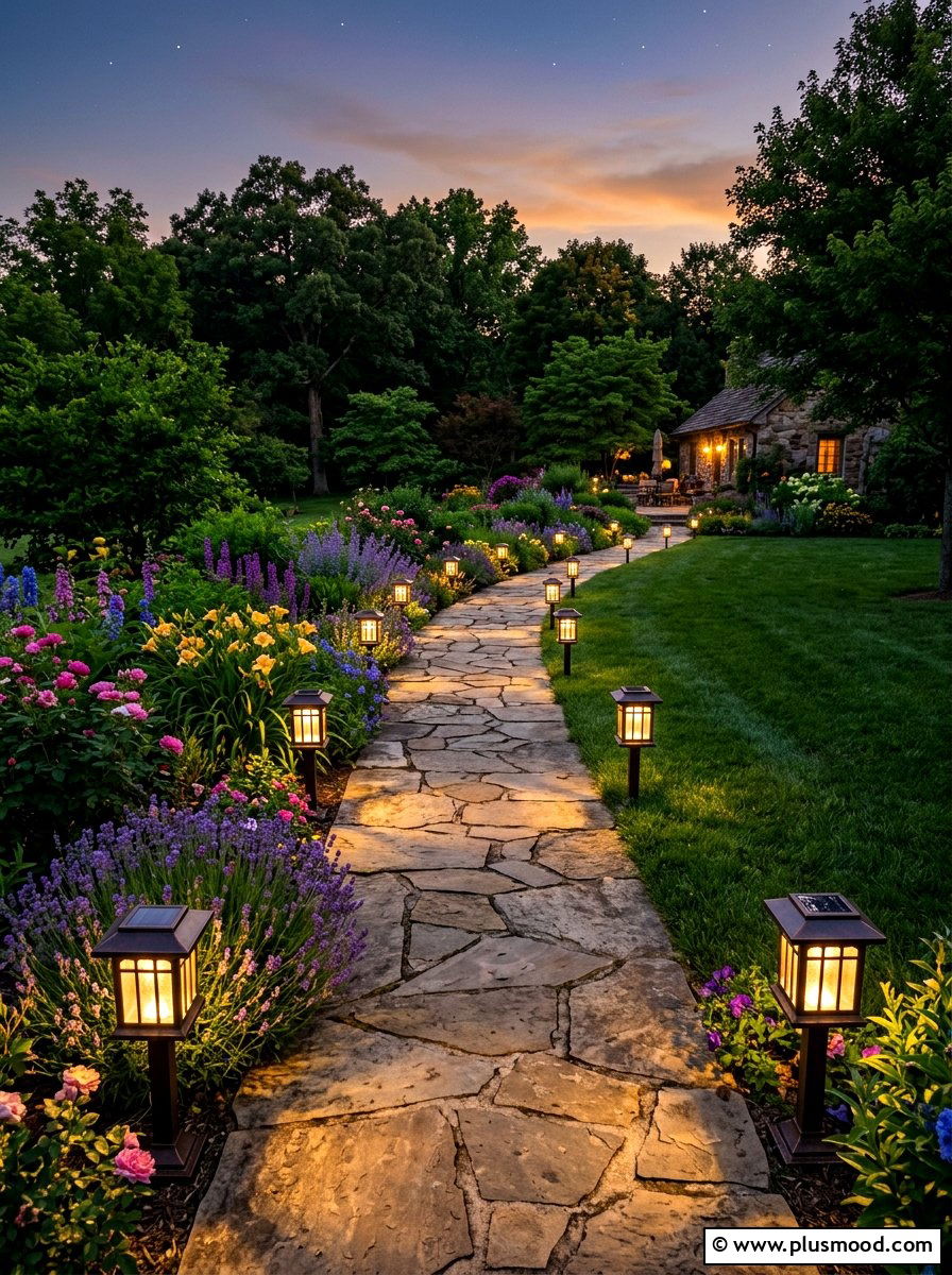 Solar Path Lantern - 25 summer backyard decor ideas