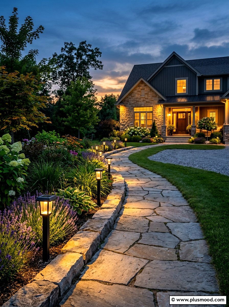 Solar Path Light - 25 budget summer garden ideas