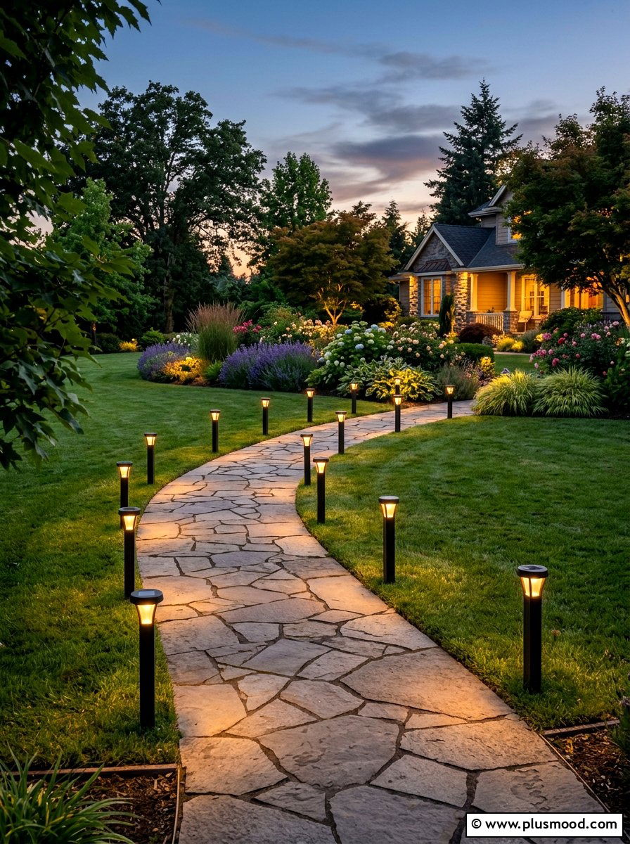 Solar Path Lighting - 25 summer front yard refresh ideas