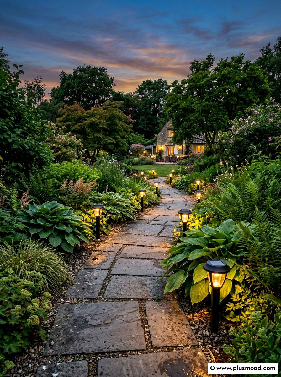 Solar Path Lights - 25 late summer landscaping ideas