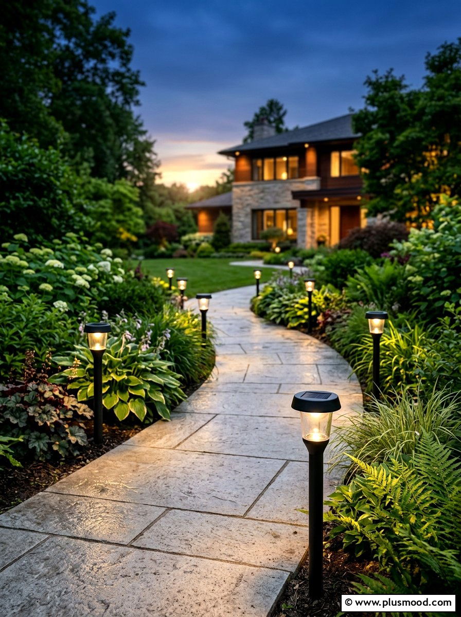 Solar Path Lights - 25 summer small yard ideas for summer
