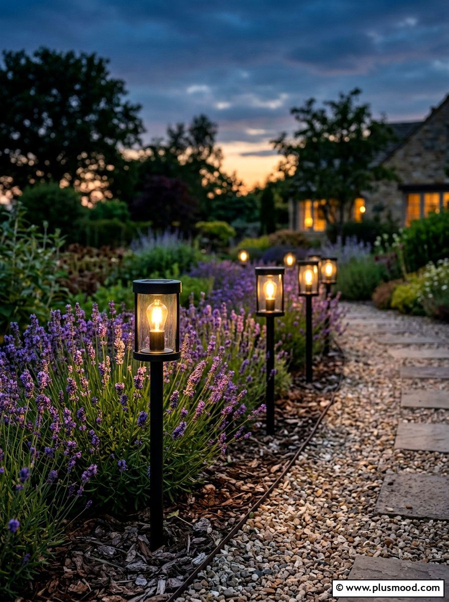 Solar Path Lights - 25 small backyard ideas for rental homes