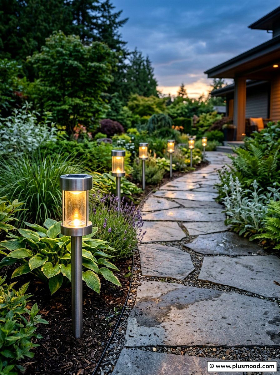 Solar Path Lights - 25 small backyard ideas for renters