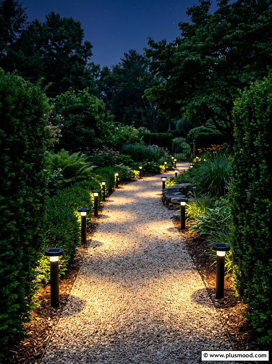 Solar Path Lights - 25 small backyard ideas with outdoor lighting