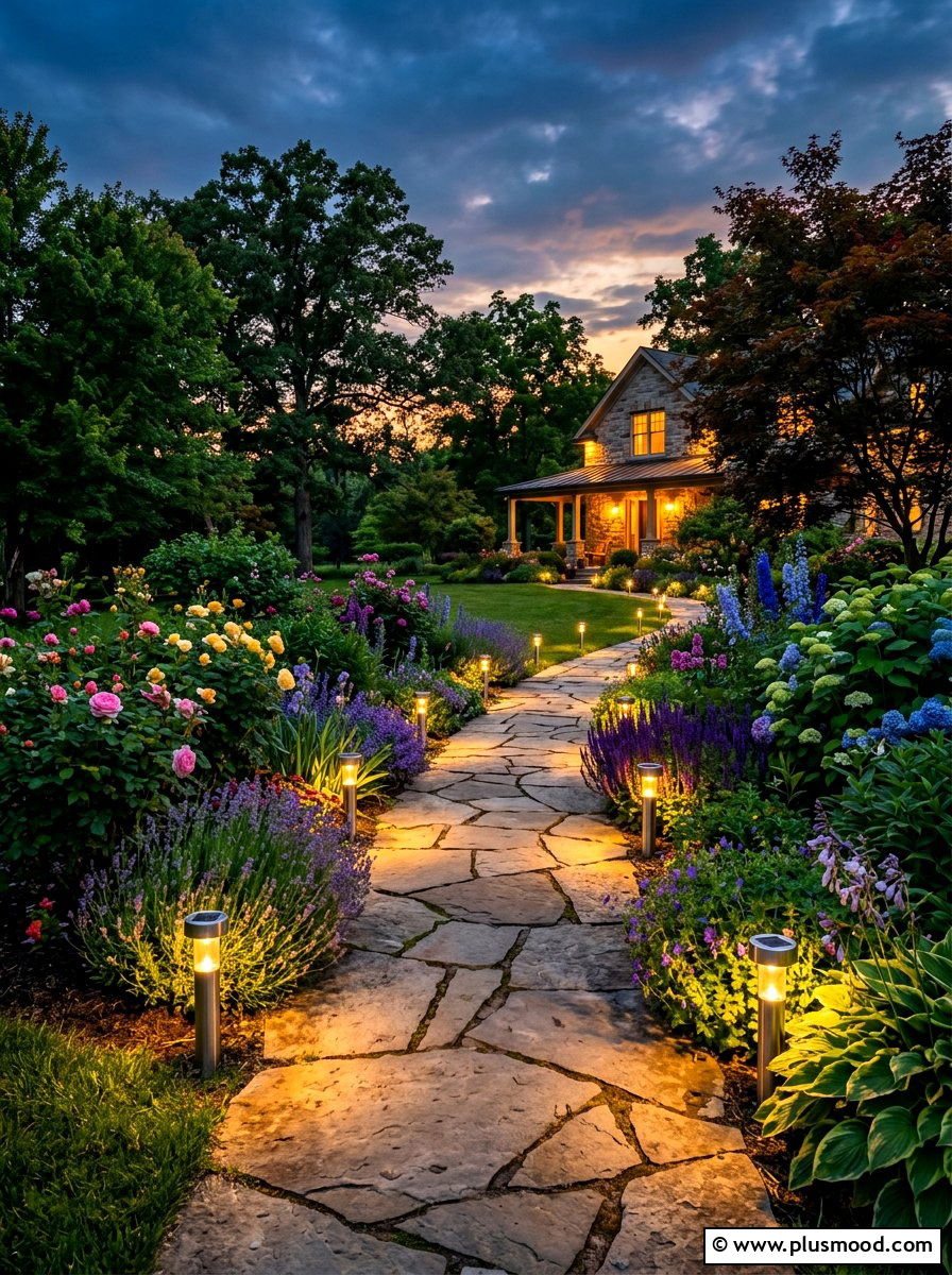 Solar Path Lights - 25 summer backyard ideas for renters