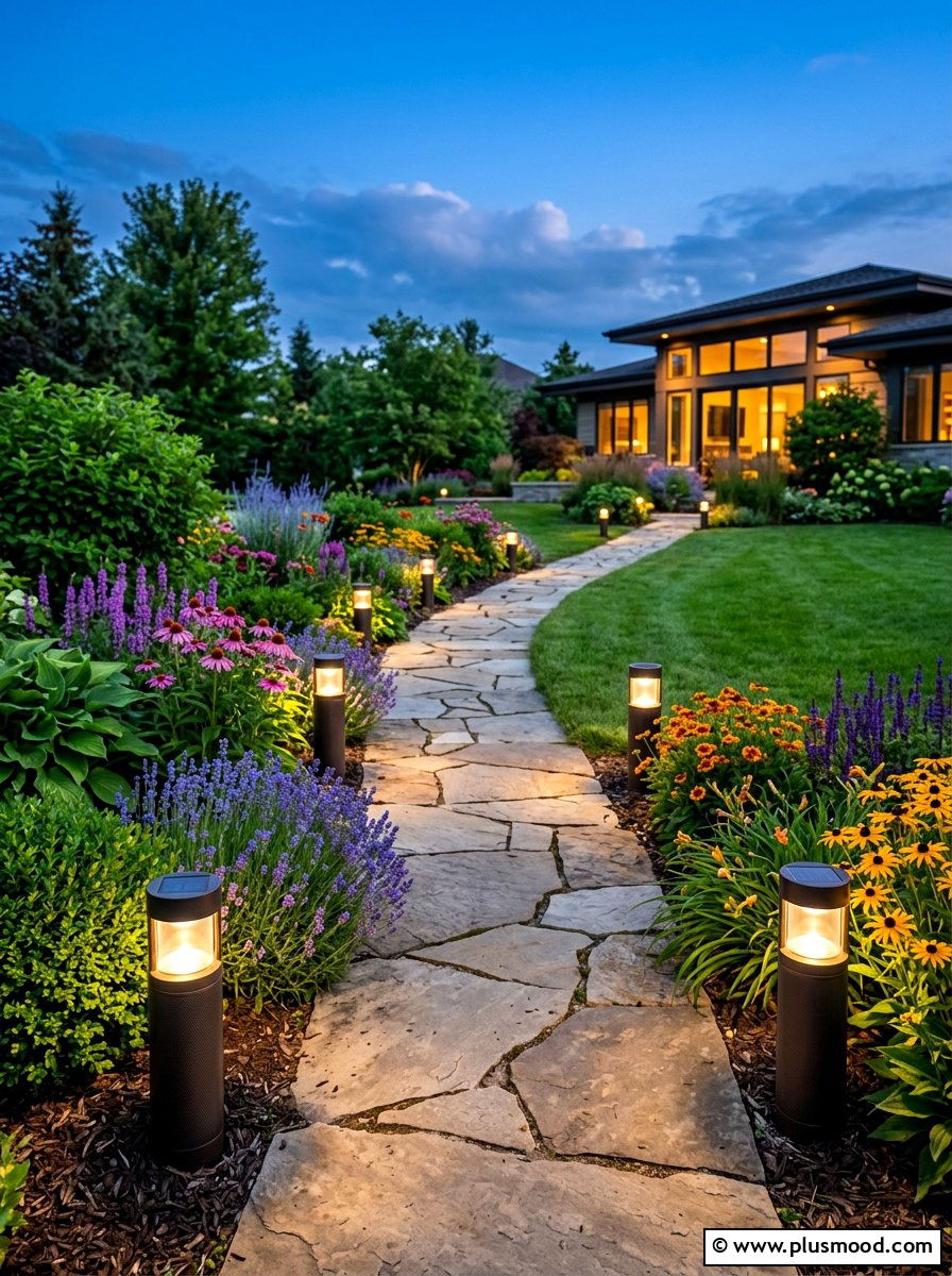 Solar Path Lights - 25 summer backyard lighting ideas
