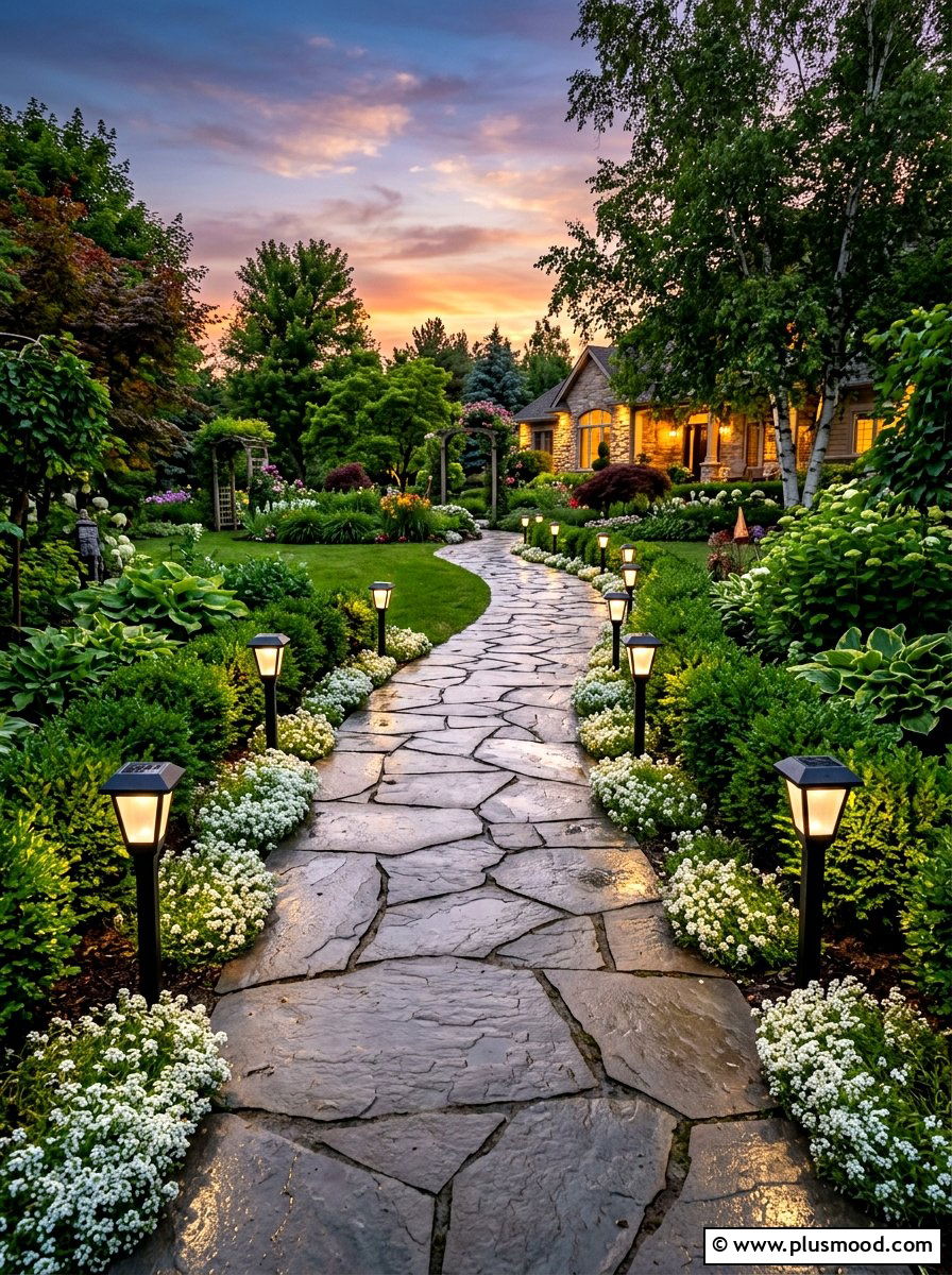 Solar Pathway Lights - 25 summer backyard cheap makeover ideas