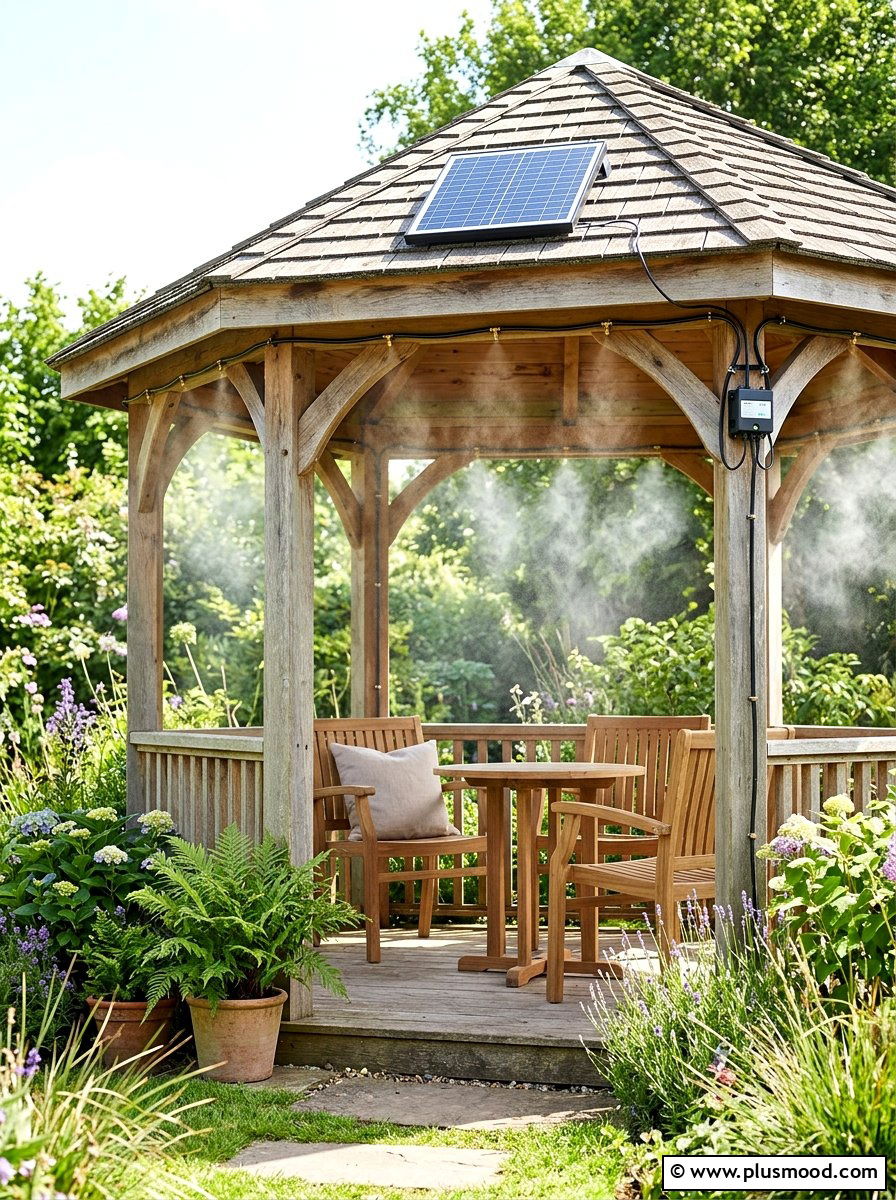 Solar Powered Misting - 25 summer misting patio ideas