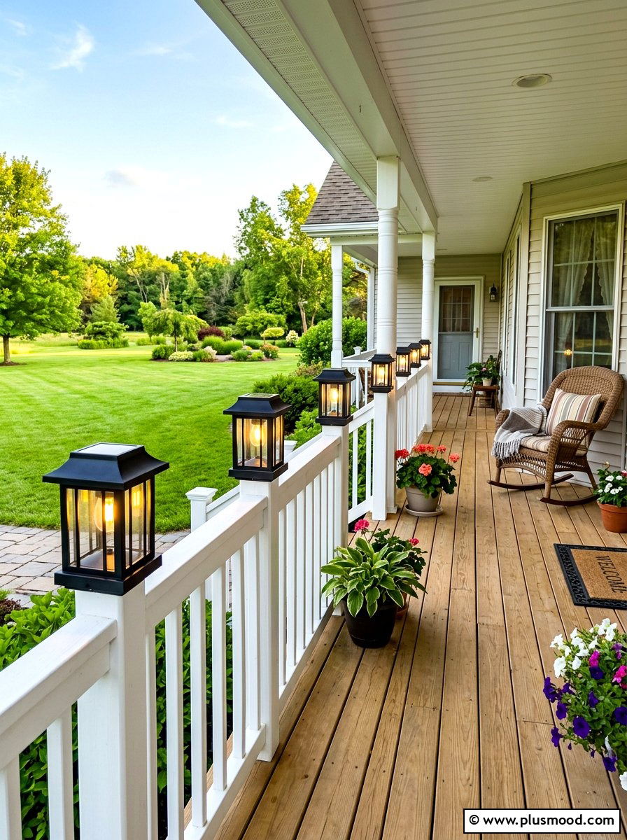 Solar Powered Outdoor Lantern - 25 summer front porch lantern ideas