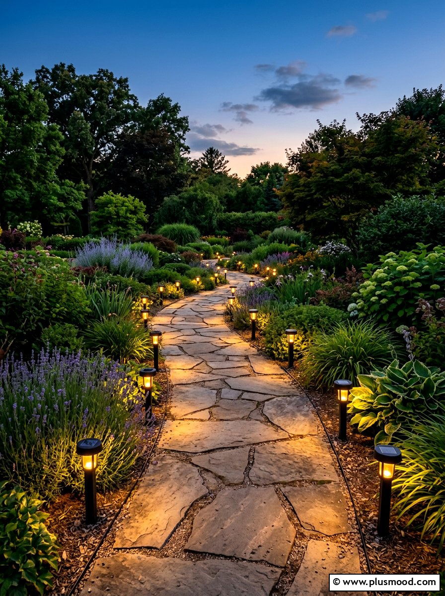 Solar Powered Path Walkway - 25 late summer garden ideas