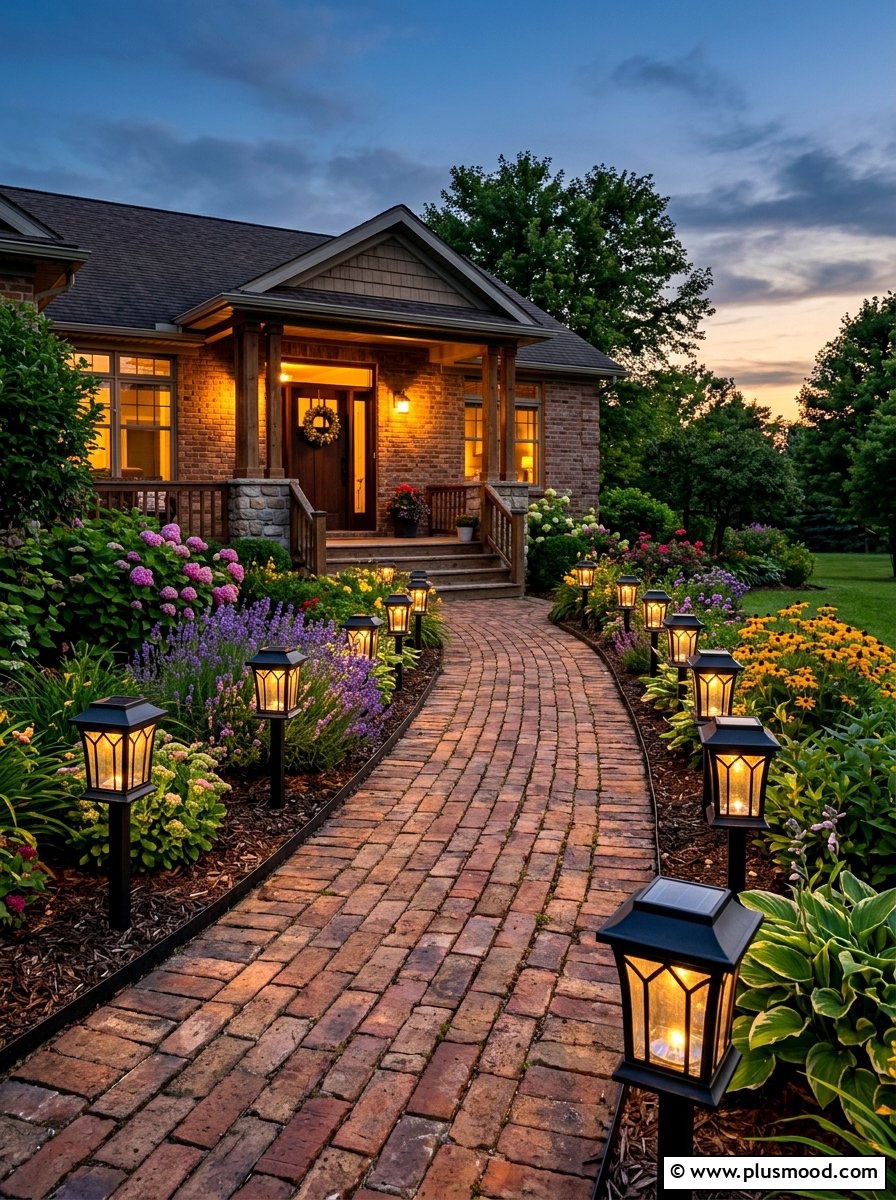 Solar Powered Porch Light - 25 summer front porch makeover ideas