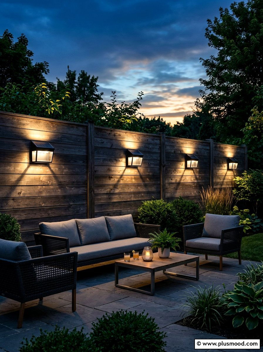 Solar Powered Wall Light - 25 summer patio wall decor ideas
