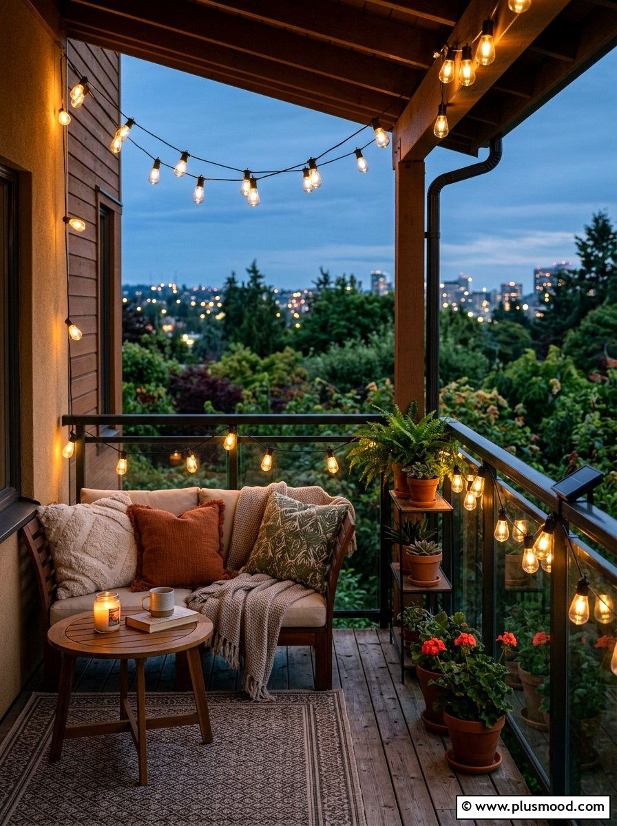 Solar String Lights For Apartment - 25 summer renter friendly balcony ideas
