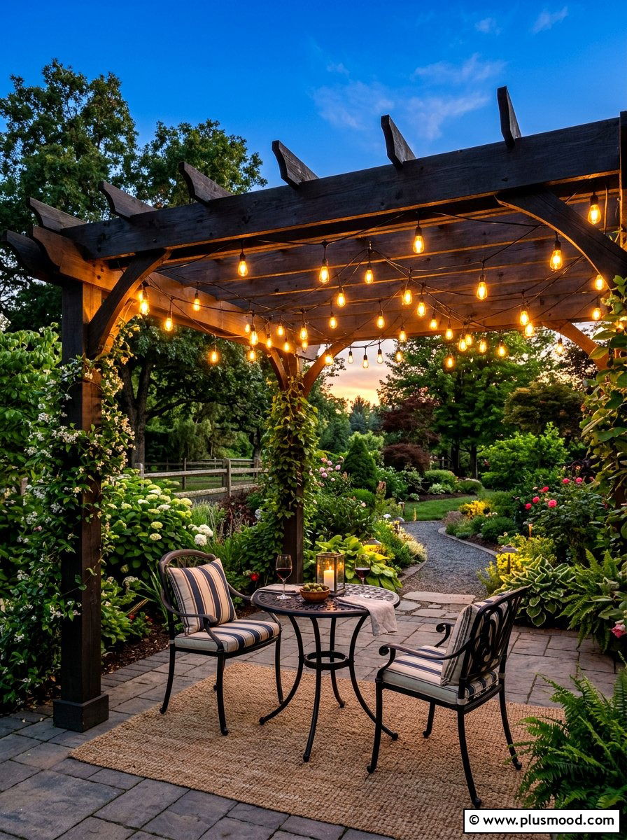 Solar String Lights Outdoor - 25 summer compact outdoor living ideas