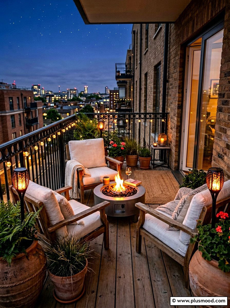 Solar Torch Lights - 25 summer balcony lighting ideas