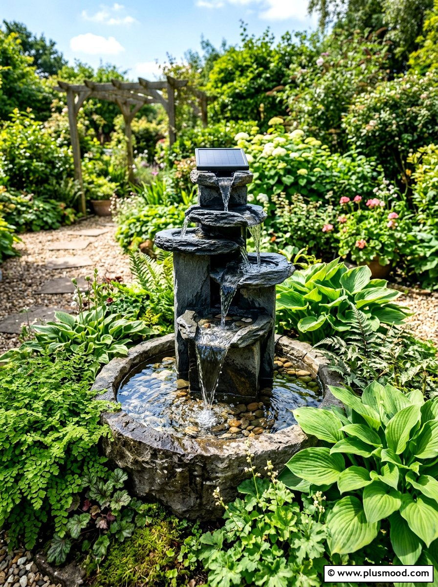 Solar Water Fountain - 25 summer sensory garden ideas