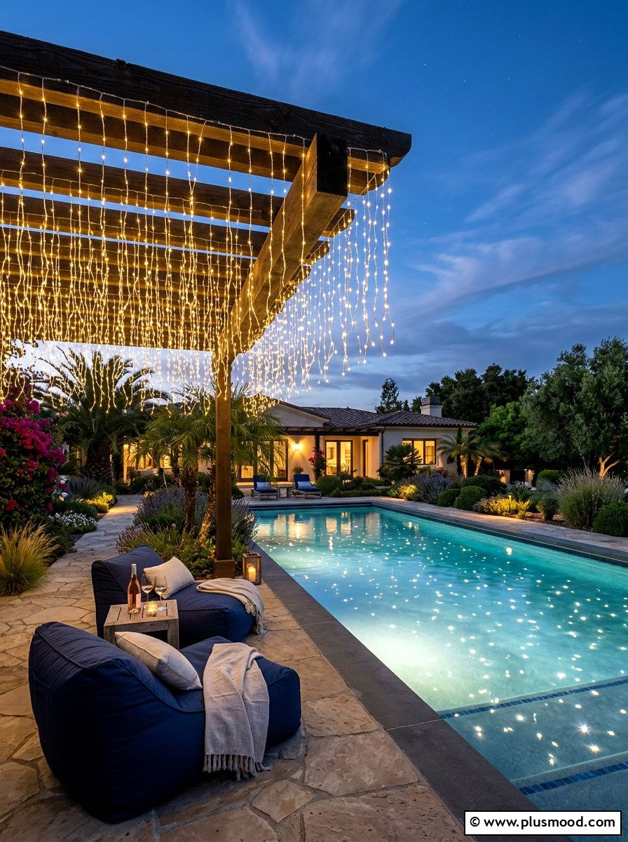 Solar Willow Tree Lights For Pool - 25 pool landscaping ideas with solar lights