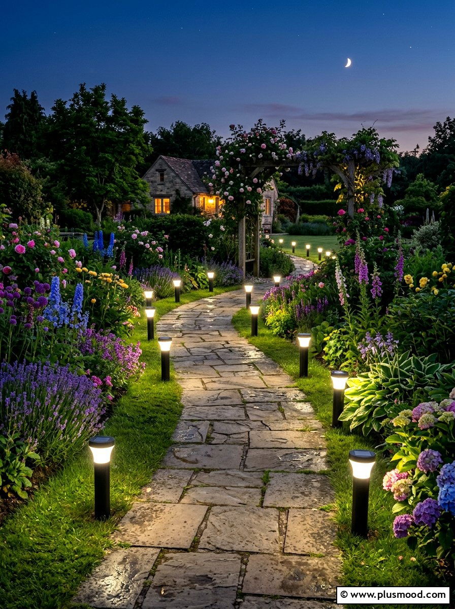 Solar path lighting - 25 summer outdoor entertaining ideas on a budget