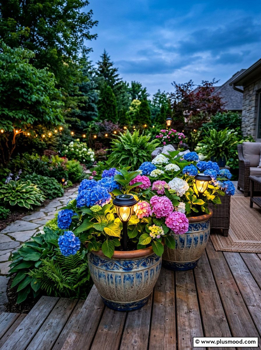 Solar planter pot lights - 25 summer outdoor lighting ideas for parties