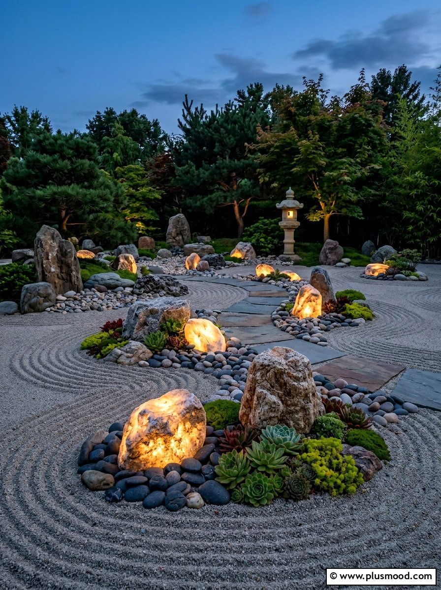 Solar rocks for landscaping - 25 small backyard ideas with solar lights