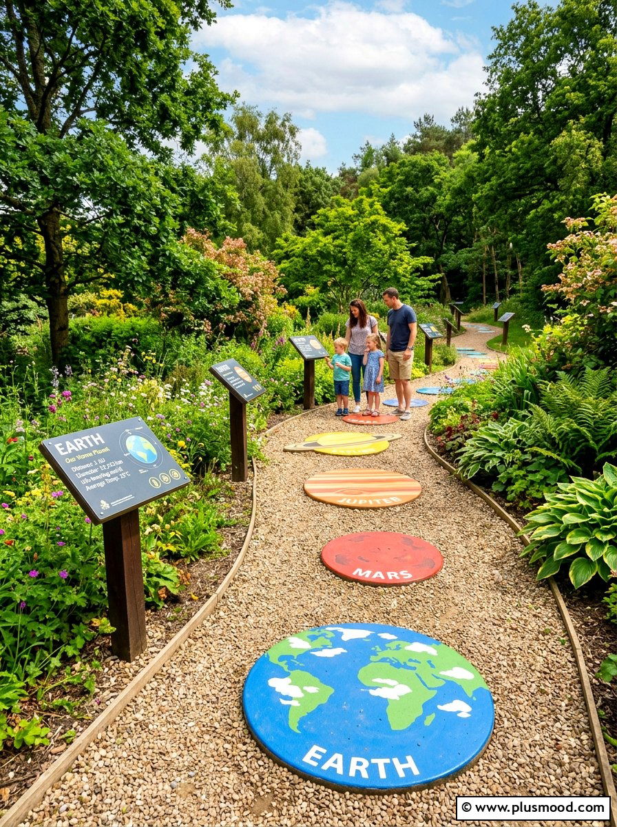 Solar system walkway - 25 summer backyard ideas for kids