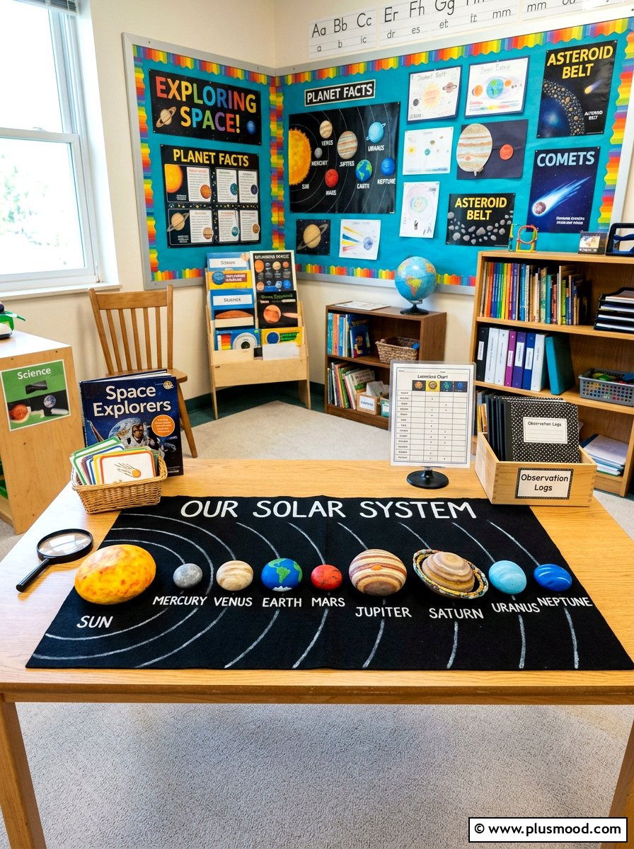 Solar system - 25 painted rock ideas with space theme