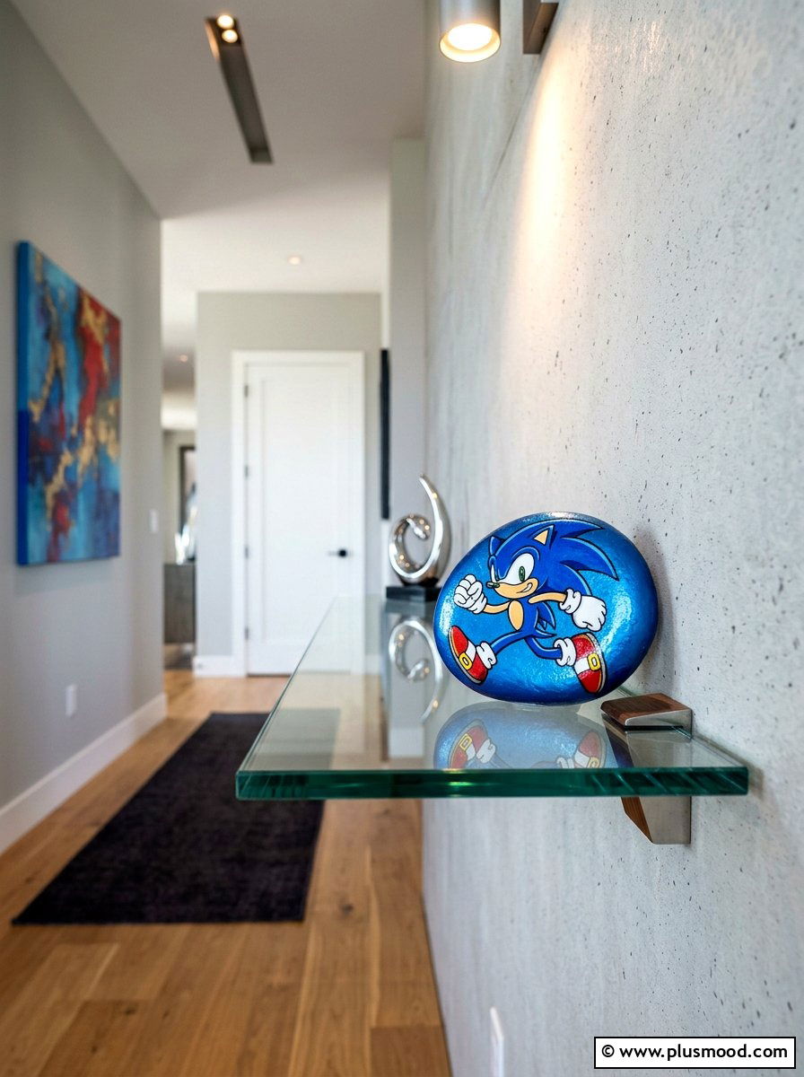 Sonic The Hedgehog Rock Art - 25 painted rock ideas with cartoon characters