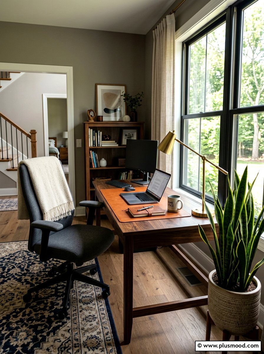 Sophisticated home office transition - 25 summer to fall transition decor ideas