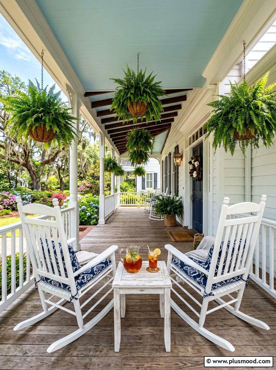 Southern Charm Front Porch - 25 summer cottage front porch ideas