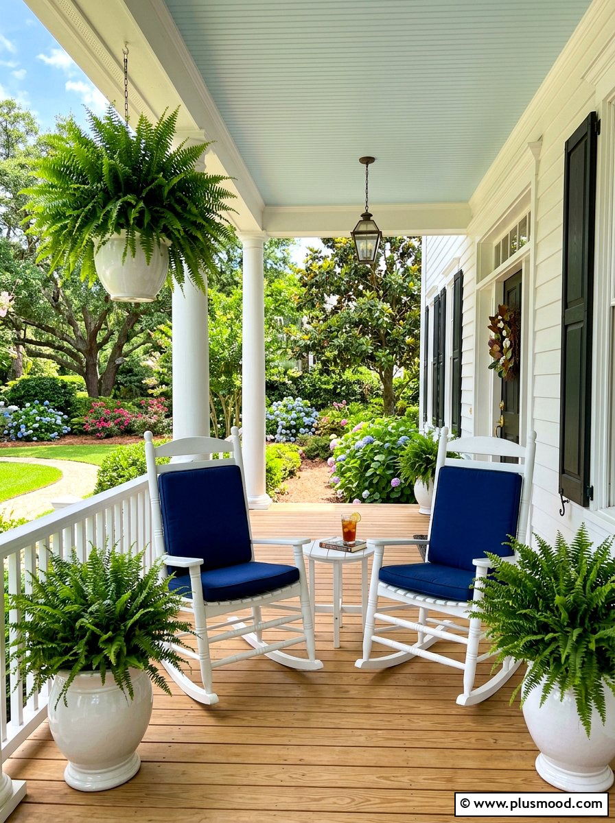Southern rocking chair porch - 25 summer elegant front porch ideas