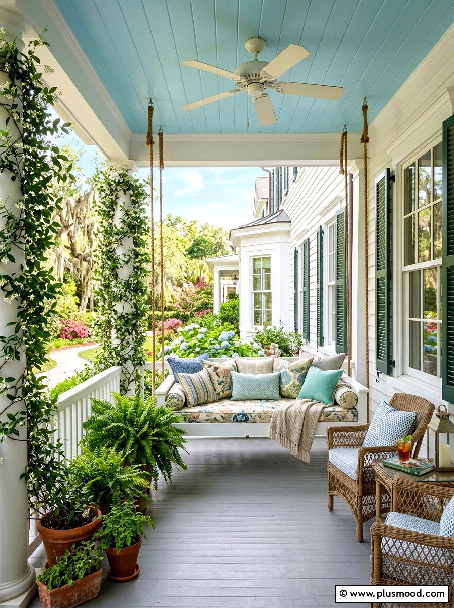 Southern swing porch - 25 summer front porch styling ideas