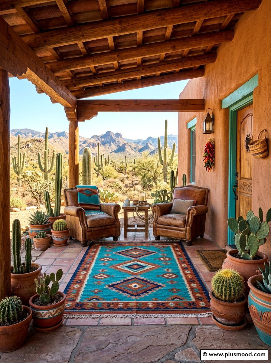 Southwestern Style Front Porch - 25 summer front porch refresh ideas