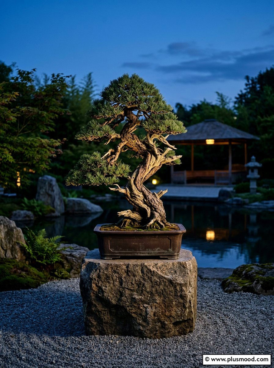 Specimen Bonsai Tree - 25 pool landscaping ideas for zen style