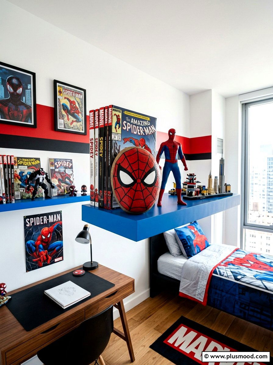 Spider Man Superhero Rock - 25 painted rock ideas with cartoon characters