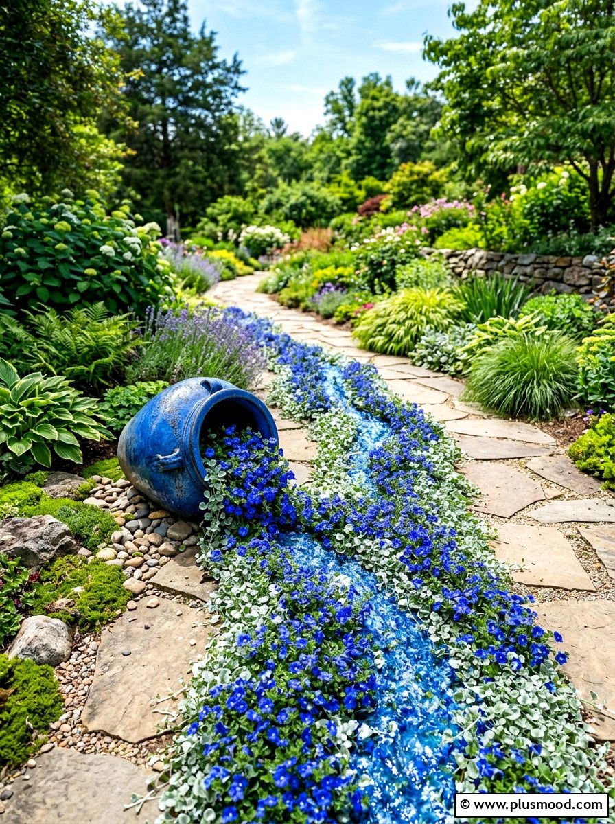 Spilled water flower effect - 25 summer spill planter ideas