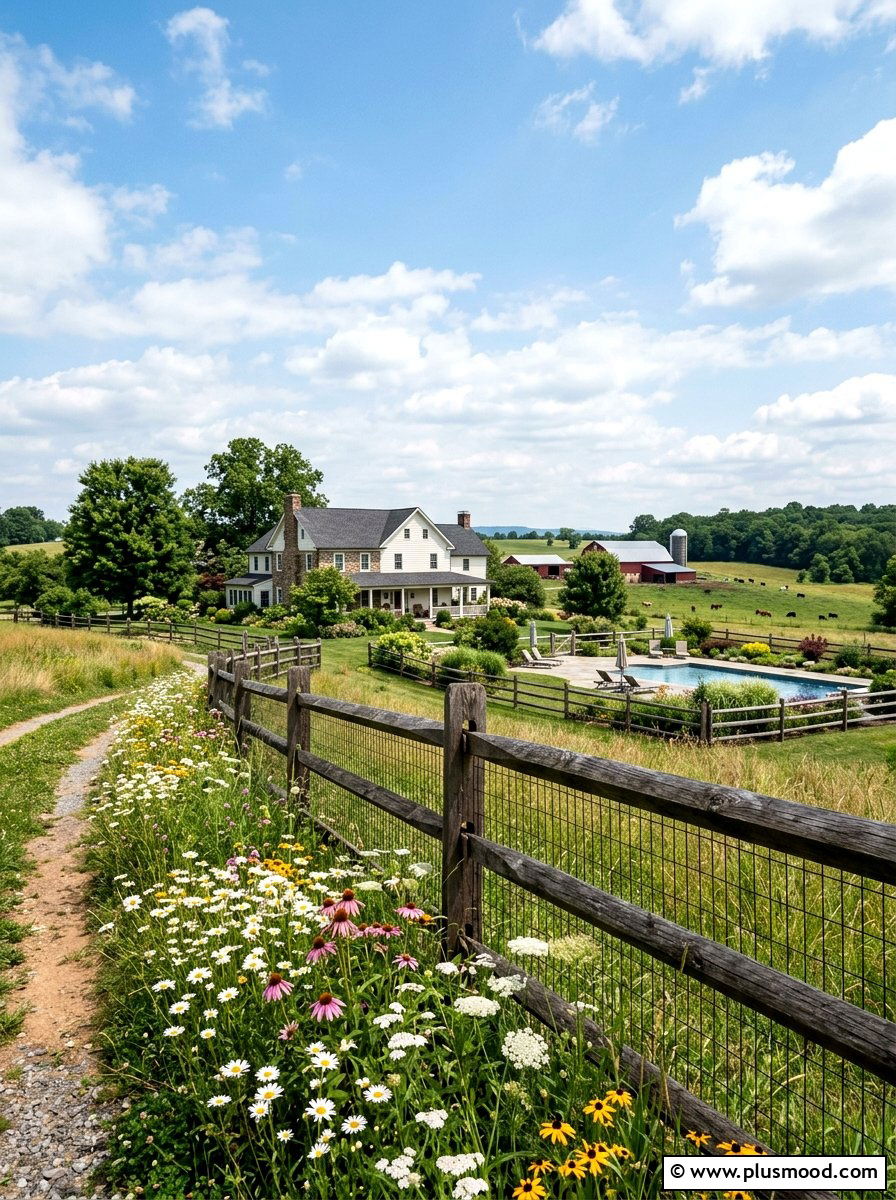 Split Rail Fence - 25 pool landscaping ideas with fence