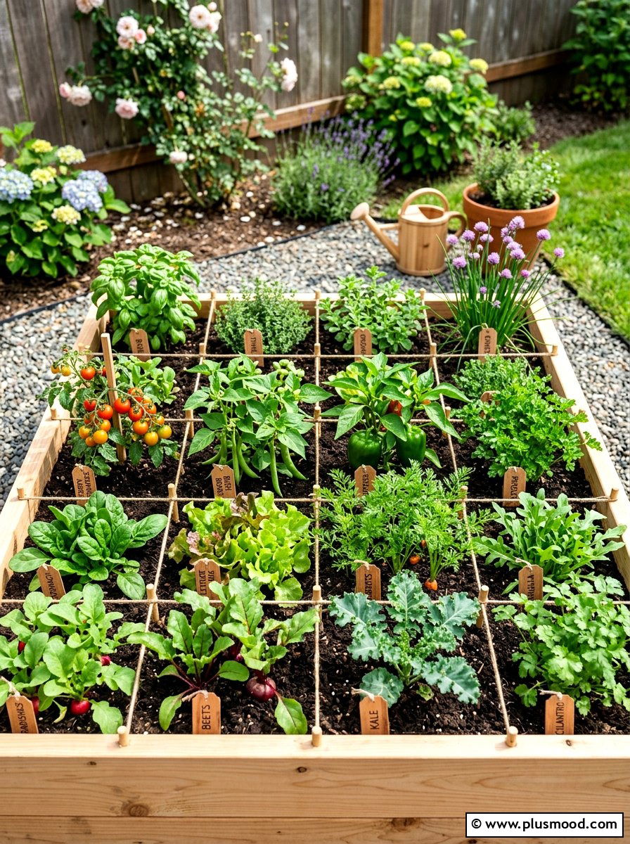 Square Foot Garden Box - 25 summer raised garden bed ideas
