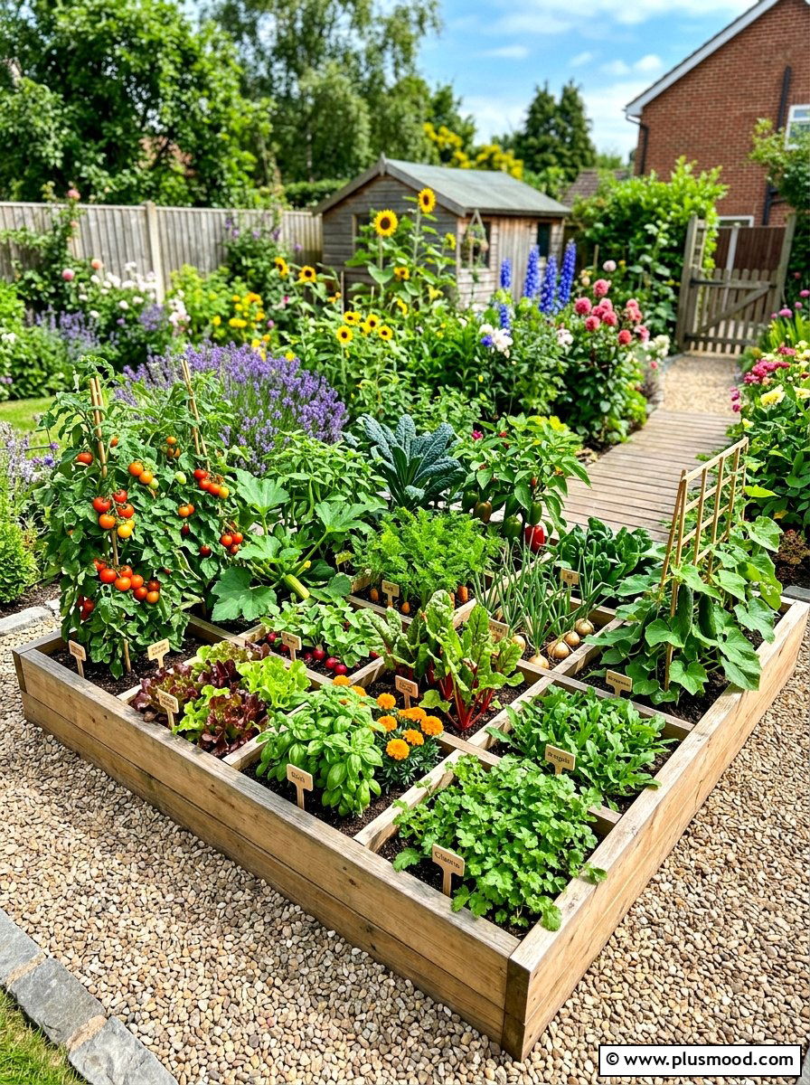 Square Foot Vegetable Garden - 25 summer vegetable garden ideas