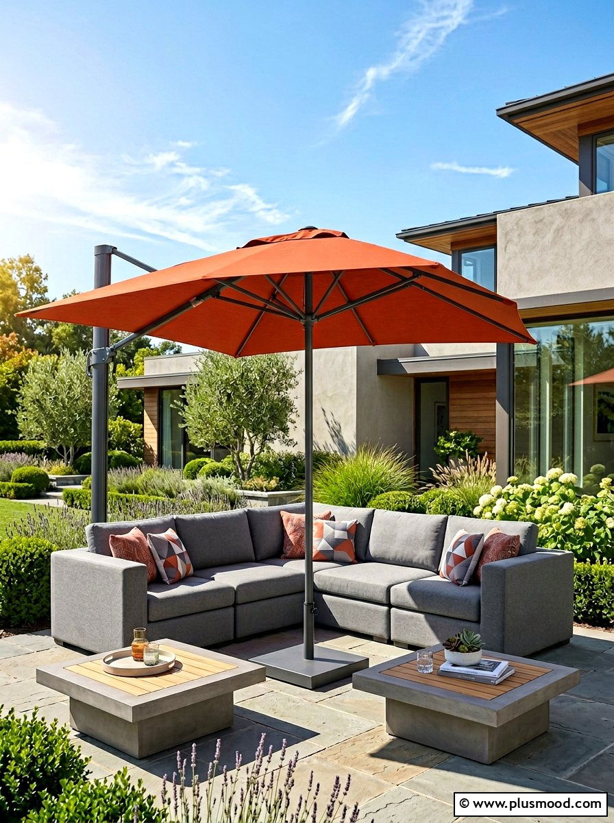 Square Patio Umbrella - 25 summer poolside umbrella ideas
