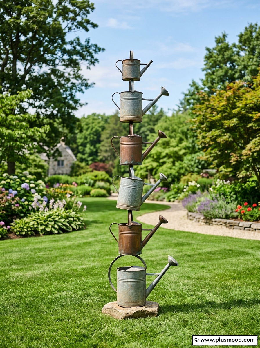 25 Outdoor Garden Decor Ideas With Watering Cans