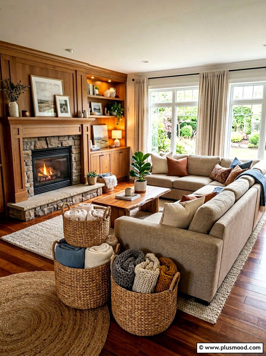 Stacking Basket Living Room Set - 25 summer blanket basket ideas for living room