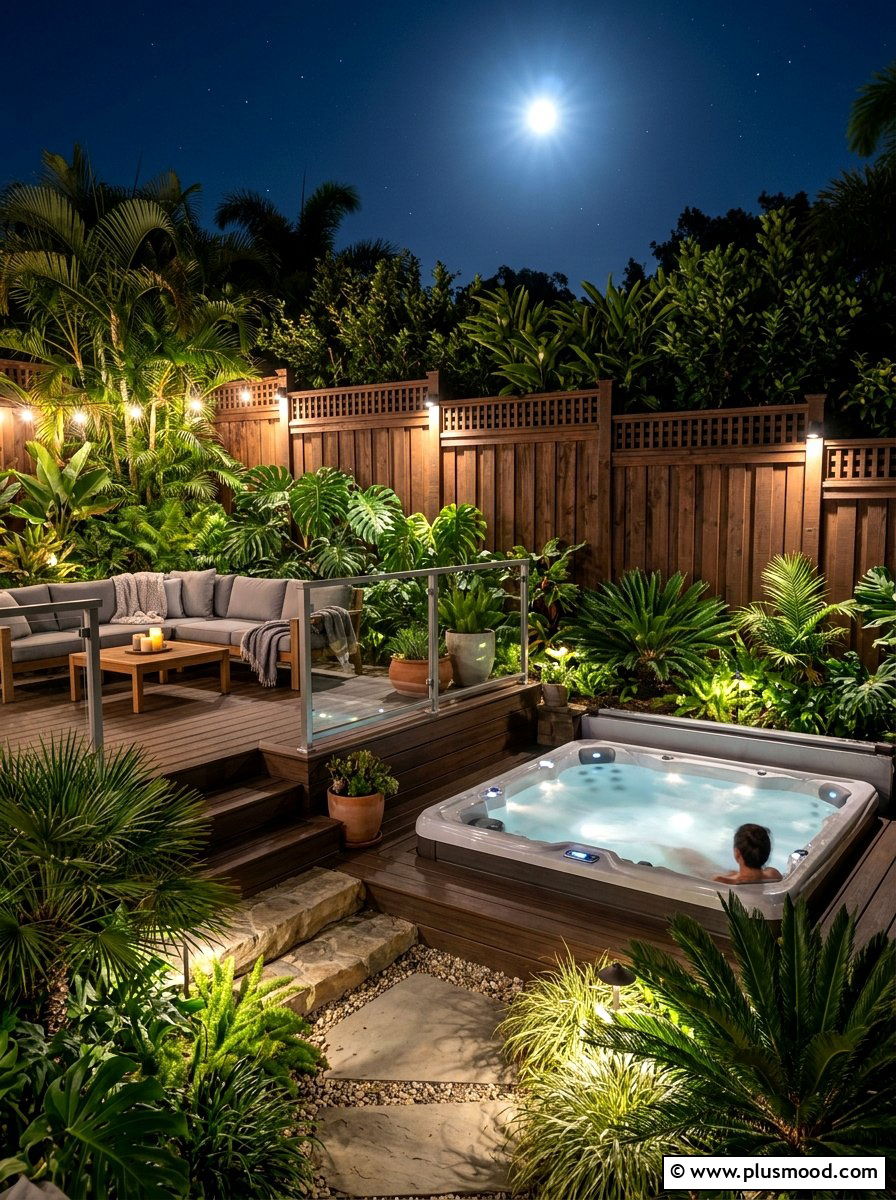 Stained Cedar Fence - 25 small backyard ideas with privacy fence