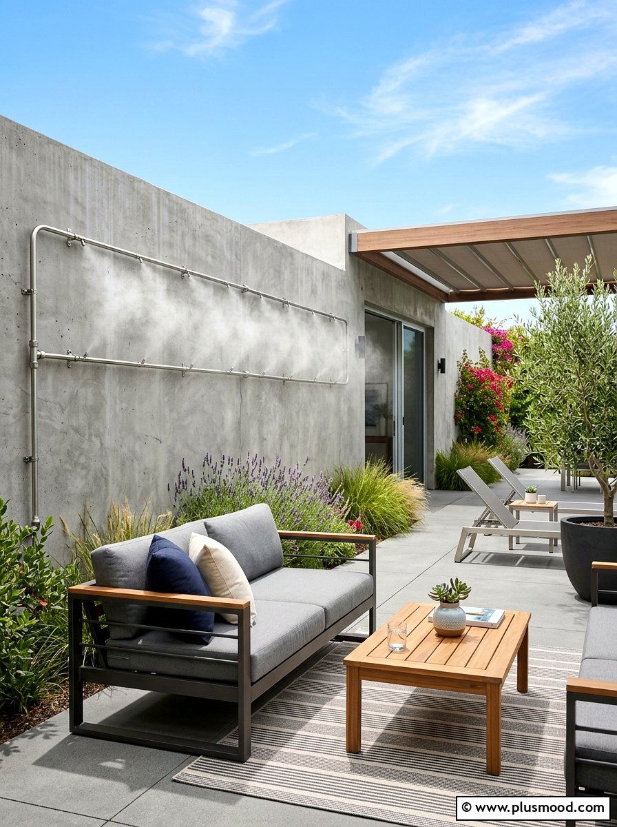 Stainless Steel Misting Line - 25 summer misting patio ideas
