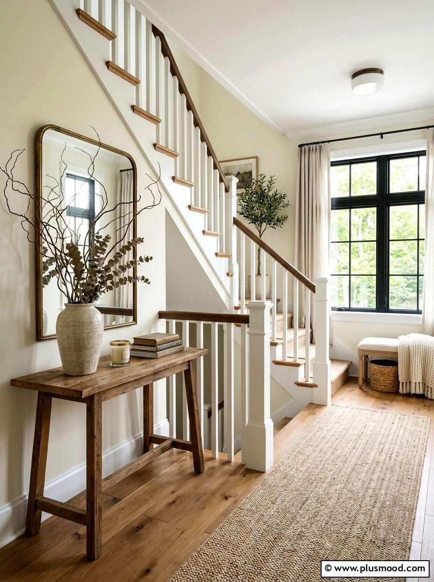 Staircase Landing - 25 summer modern farmhouse summer decor ideas