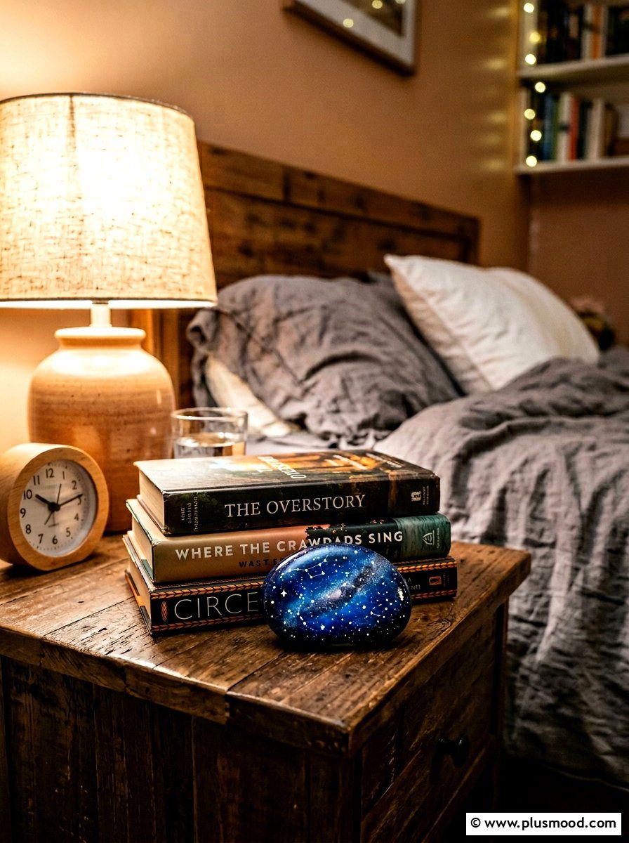 Starry Night Sky Rock - 25 painted rock ideas with nature prints
