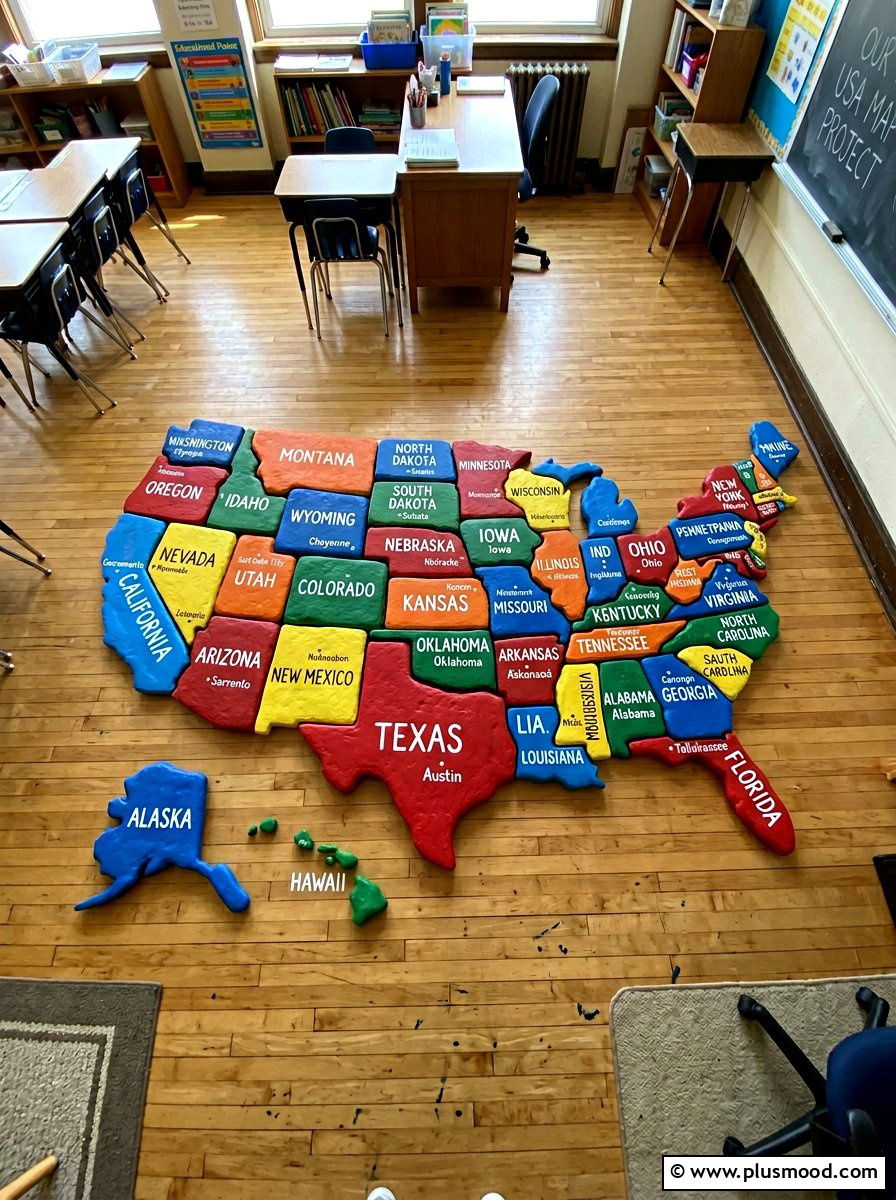 State map rocks - 25 painted rock ideas for school projects