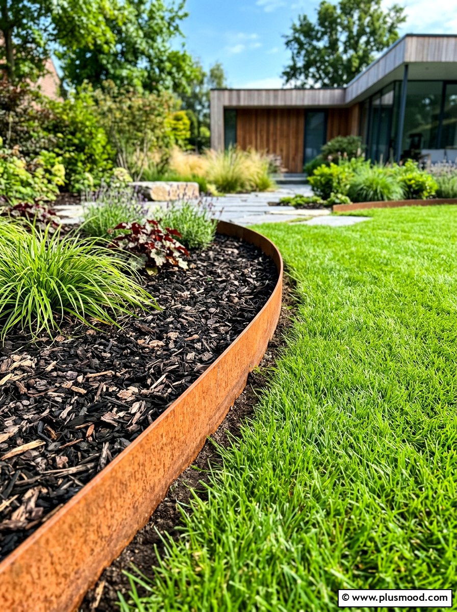 Steel Garden Edging - 25 summer modern curb appeal ideas
