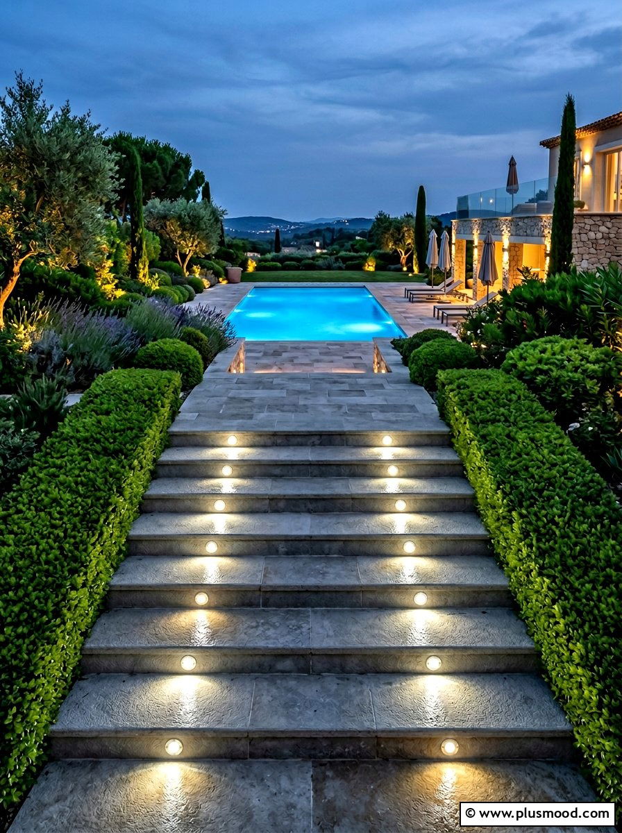 Step Lights - 25 summer garden lighting ideas