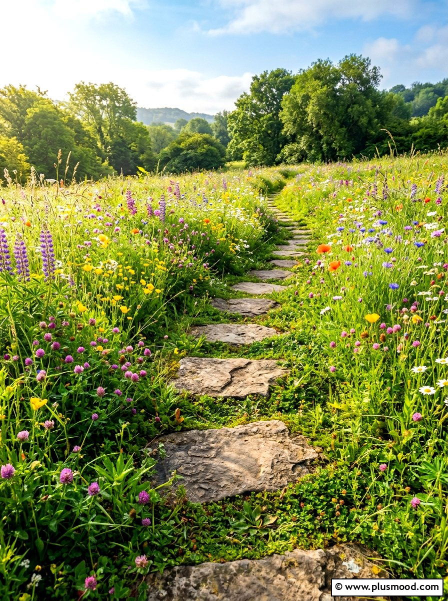 Stepping Stone Path - 25 summer rock landscaping ideas