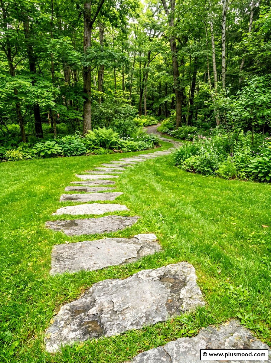 Stepping Stone Path - 25 budget summer backyard makeover ideas